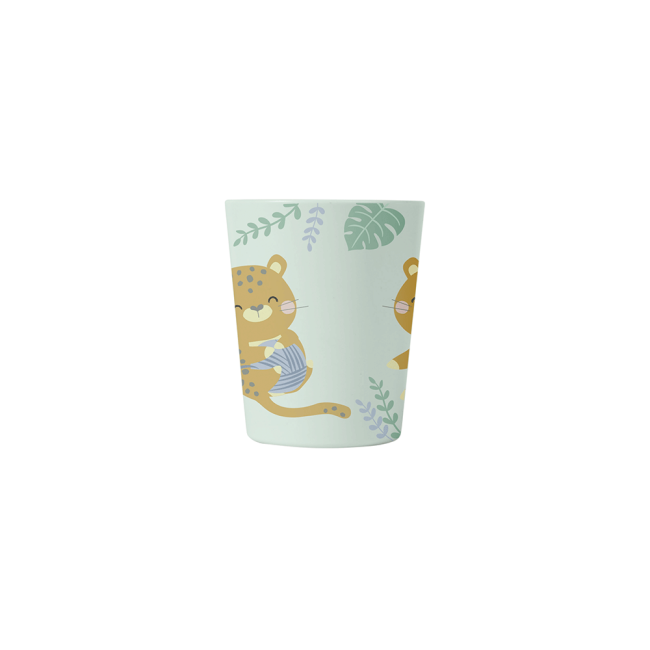 Set Complet De Masa, 5 Piese, Cu Ventuza, , œjungle Cheetahs,   Mint Pjb50641