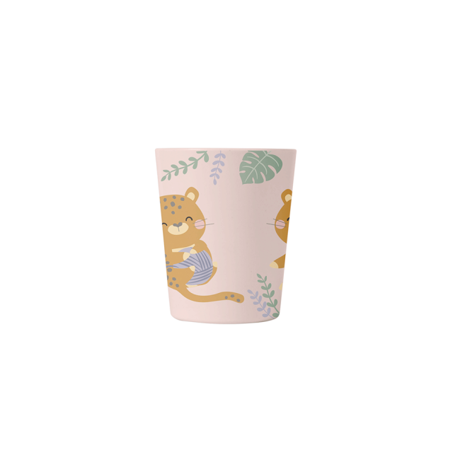 Set Complet De Masa, 5 Piese, Cu Ventuza, , œjungle Cheetahs,   Rose Pjb50642