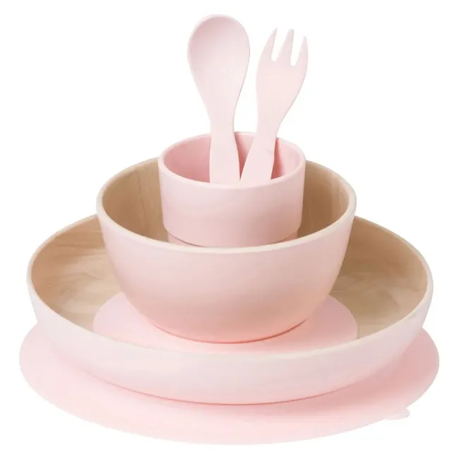 Set Complet De Masa, 5 Piese, Cu Ventuza,   Nordic   Rose Pjb50542