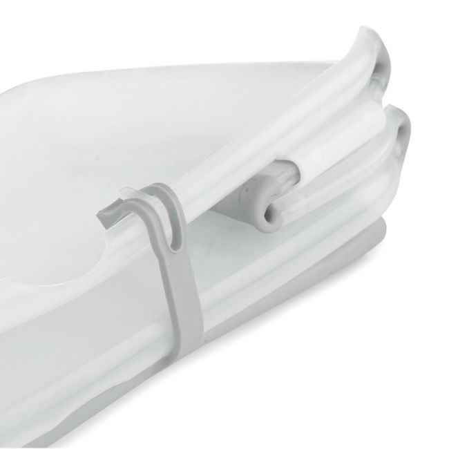 Cadita de baie cu pliere ultra-compacta, Jane, Oasis, Cu doua manere, 68 x 42 x 26 cm, Conform cu standardul european de siguranta EN 17072:2018, White BYN8420421090916