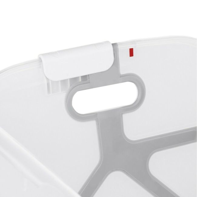 Cadita de baie cu pliere ultra-compacta, Jane, Oasis, Cu doua manere, 68 x 42 x 26 cm, Conform cu standardul european de siguranta EN 17072:2018, White BYN8420421090916