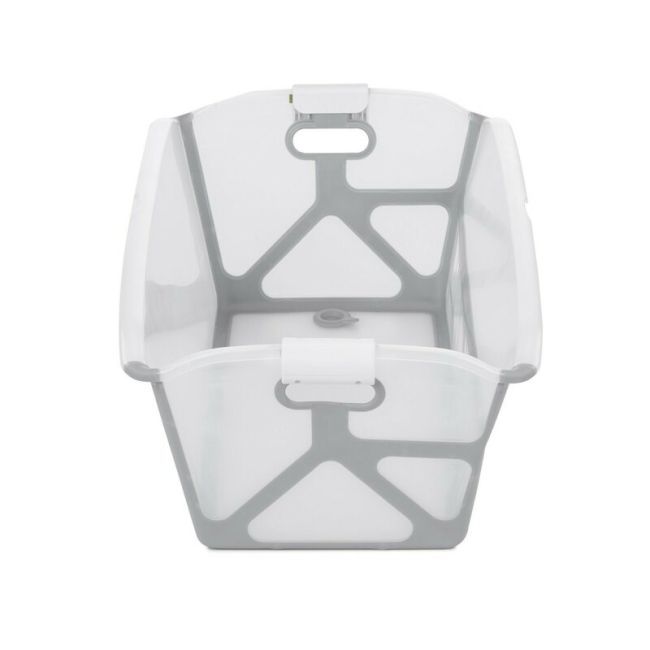 Cadita de baie cu pliere ultra-compacta, Jane, Oasis, Cu doua manere, 68 x 42 x 26 cm, Conform cu standardul european de siguranta EN 17072:2018, White BYN8420421090916