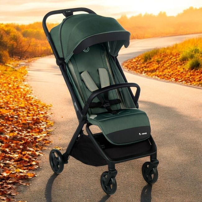 Carucior sport, Jane, Clap, Sistem compact de pliere care permite transportul caruciorului la bordul aeronavei, Cadru din aluminium, De la nastere pana la 26Kg, Conform cu standardul european EN 1888-2:2018+A1:2023, Botanic BYN8420421091999