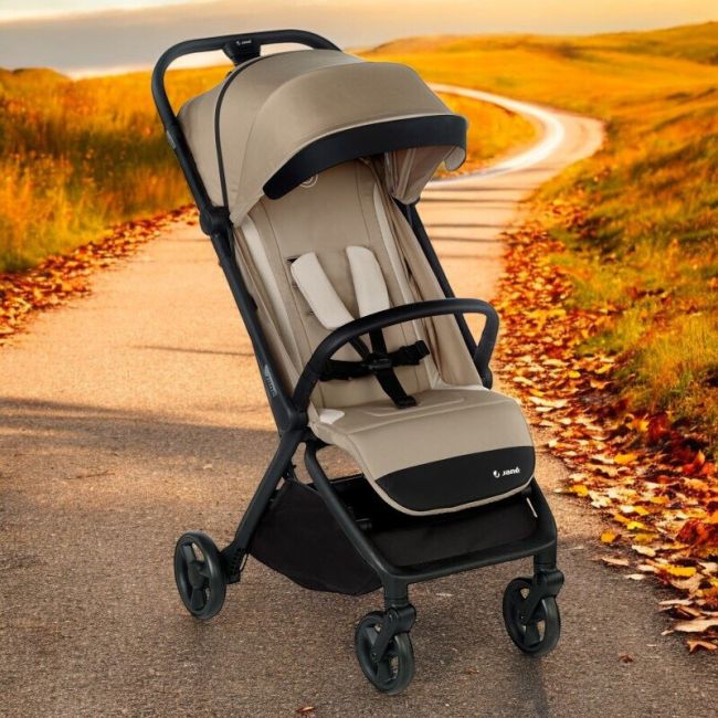 Carucior sport, Jane, Clap, Sistem compact de pliere care permite transportul caruciorului la bordul aeronavei, Cadru din aluminium, De la nastere pana la 26Kg, Conform cu standardul european EN 1888-2:2018+A1:2023, Desert BYN8420421092019