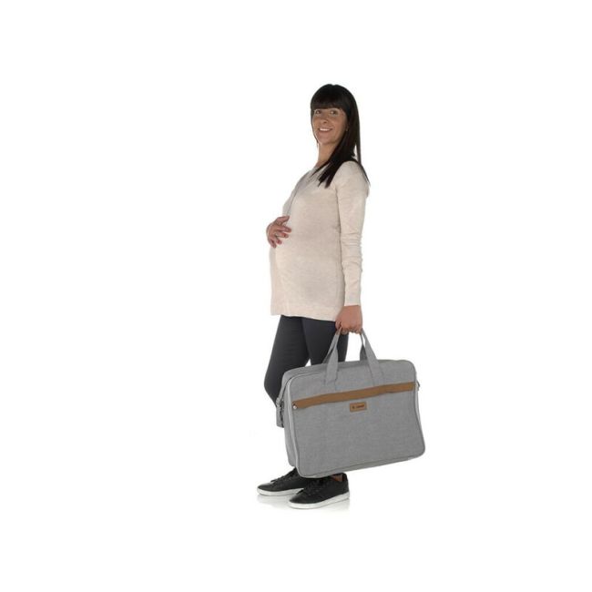 Geanta de voiaj spital, Jane, Cu compartiment impermeabil, 41 x 50 x 7 cm, Dim Grey BYN8420421089248