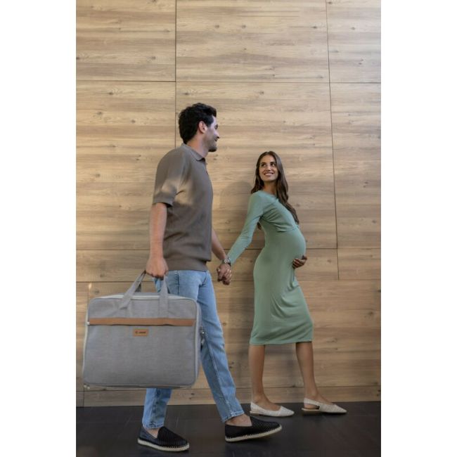 Geanta de voiaj spital, Jane, Cu compartiment impermeabil, 41 x 50 x 7 cm, Dim Grey BYN8420421089248