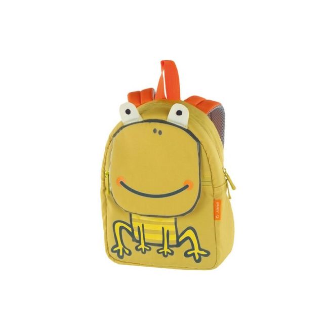 Ghiozdanel, Jane, Frog, Cu un compartiment interior pentru sticla, Inchidere cu fermoar, Bretele si spate captusite si moi, Cu eticheta pentru nume, 20.5 x 9 x 30 cm BYN8420421087084