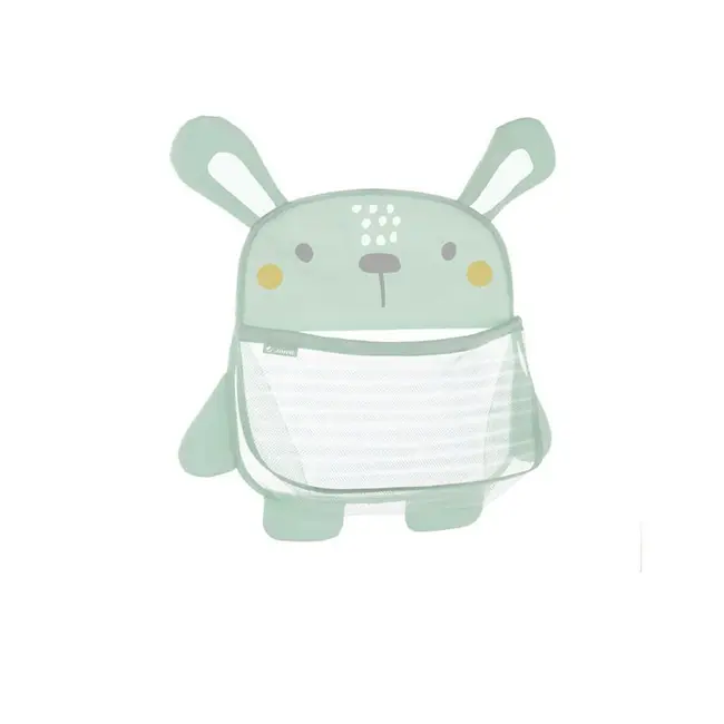 Saculet pentru jucariile de baie, Jane, Bunny, Cu sistem de prindere cu ventuze, Conform cu standardele europene de siguranta EN 71-1:2014+A1:2018,EN 71-2:2020,EN 71-3:2019+A1:2021, Mint BYN8420421088371