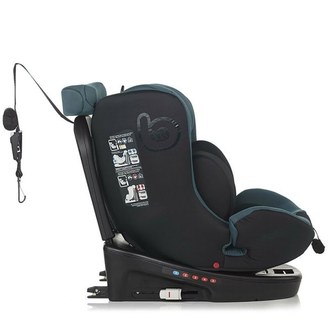 Scaun auto, Be Cool, Easy I-Size, Rotire 360 grade, 40 - 150 cm, 0 - 36 kg, Cu Isofix si Centura Top Tether, Conform cu standardul european de securitate ECE R129, Antracita BYN8420421090183