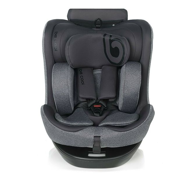 Scaun auto, Be Cool, Easy I-Size, Rotire 360 grade, 40 - 150 cm, 0 - 36 kg, Cu Isofix si Centura Top Tether, Conform cu standardul european de securitate ECE R129, Antracita BYN8420421090183