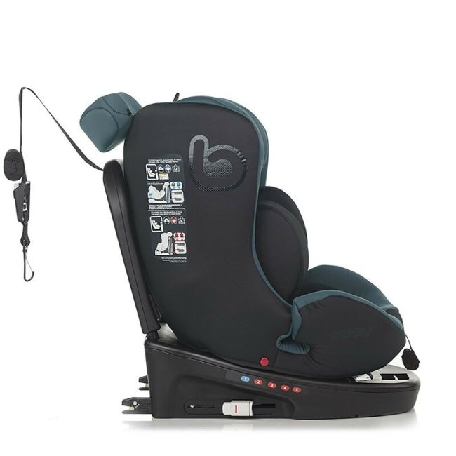 Scaun auto, Be Cool, Easy I-Size, Rotire 360 grade, 40 - 150 cm, 0 - 36 kg, Cu Isofix si Centura Top Tether, Conform cu standardul european de securitate ECE R129, Antracita BYN8420421090183