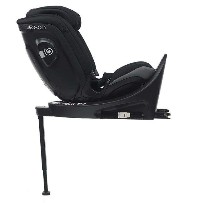 Scaun auto, Be Cool, Wagon I-Size, Rotire 360 grade, 40 - 150 cm, 0 - 36 kg, Cu Isofix si picior stabilizator, Cu protectie laterala de siguranta, Conform cu standardul european de securitate ECE R129, Carbon BYN8420421092736