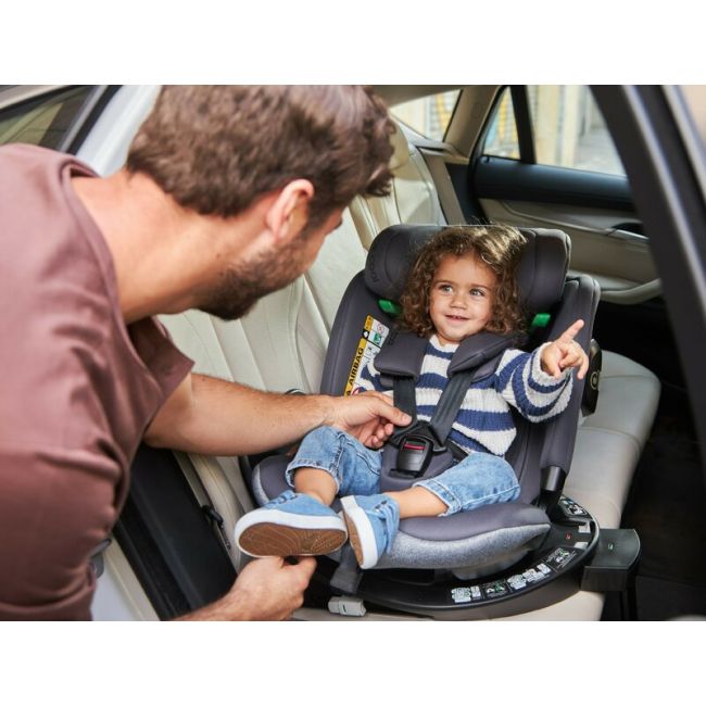 Scaun auto, Be Cool, Wagon I-Size, Rotire 360 grade, 40 - 150 cm, 0 - 36 kg, Cu Isofix si picior stabilizator, Cu protectie laterala de siguranta, Conform cu standardul european de securitate ECE R129, Carbon BYN8420421092736