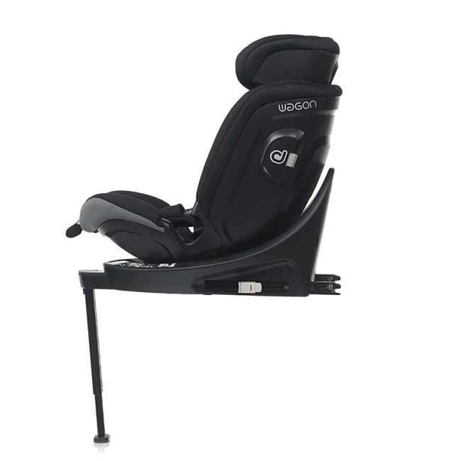Scaun auto, Be Cool, Wagon I-Size, Rotire 360 grade, 40 - 150 cm, 0 - 36 kg, Cu Isofix si picior stabilizator, Cu protectie laterala de siguranta, Conform cu standardul european de securitate ECE R129, Carbon BYN8420421092736