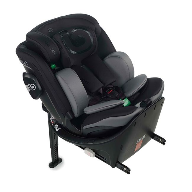 Scaun auto, Be Cool, Wagon I-Size, Rotire 360 grade, 40 - 150 cm, 0 - 36 kg, Cu Isofix si picior stabilizator, Cu protectie laterala de siguranta, Conform cu standardul european de securitate ECE R129, Carbon BYN8420421092736