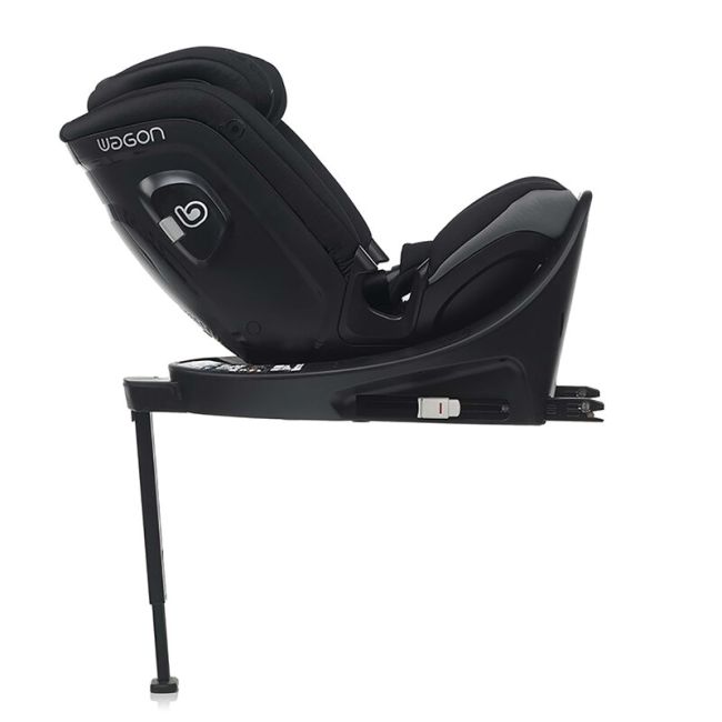 Scaun auto, Be Cool, Wagon I-Size, Rotire 360 grade, 40 - 150 cm, 0 - 36 kg, Cu Isofix si picior stabilizator, Cu protectie laterala de siguranta, Conform cu standardul european de securitate ECE R129, Carbon BYN8420421092736
