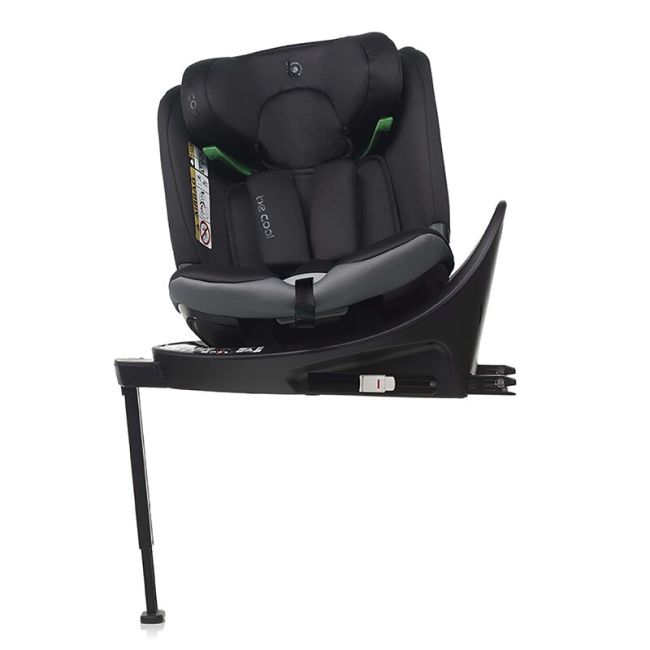 Scaun auto, Be Cool, Wagon I-Size, Rotire 360 grade, 40 - 150 cm, 0 - 36 kg, Cu Isofix si picior stabilizator, Cu protectie laterala de siguranta, Conform cu standardul european de securitate ECE R129, Carbon BYN8420421092736