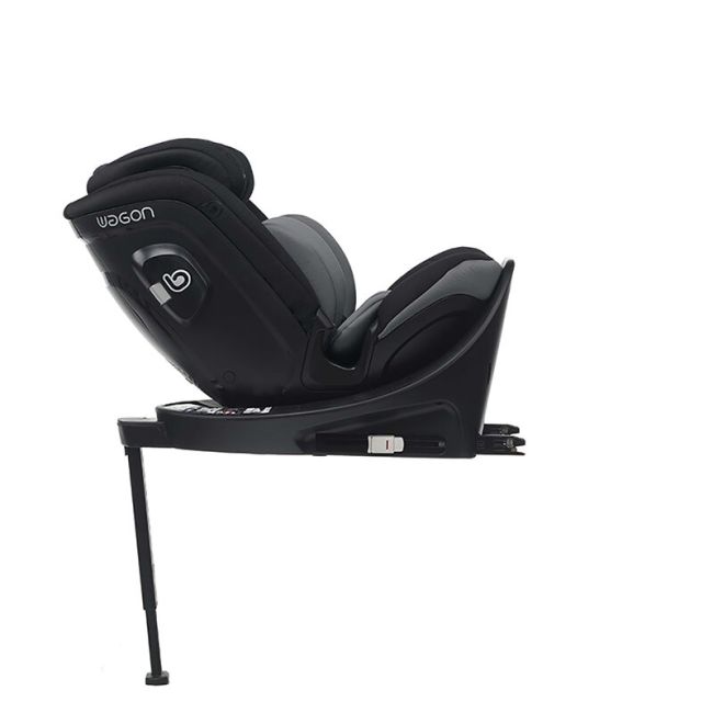 Scaun auto, Be Cool, Wagon I-Size, Rotire 360 grade, 40 - 150 cm, 0 - 36 kg, Cu Isofix si picior stabilizator, Cu protectie laterala de siguranta, Conform cu standardul european de securitate ECE R129, Carbon BYN8420421092736