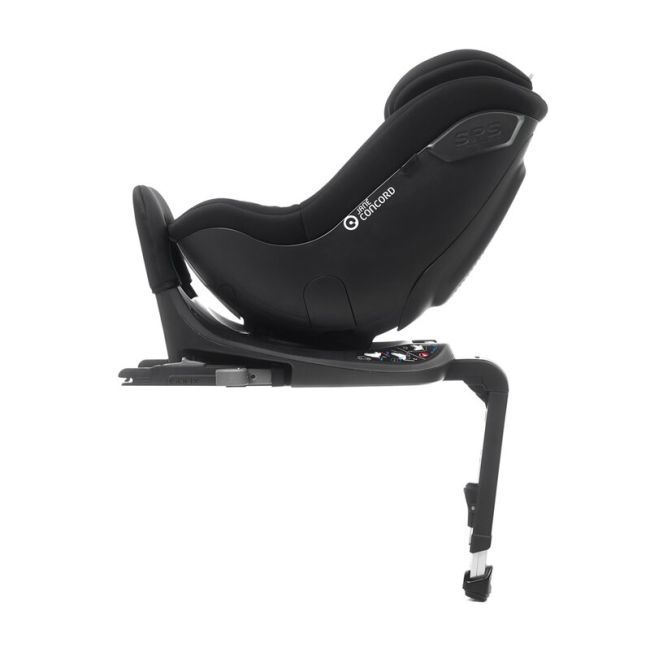 Scaun auto, Jane, Iflow I-Size, Rotire 360 grade, 40 - 105 cm, Cu Isofix si picior stabilizator, Protectie superioara in caz de impact lateral - SPS, Conform cu standardul european de securitate ECE R129, Matt Black BYN8420421092767