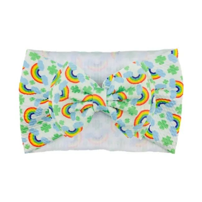 Bentita lata cu funda si imprimeu - model 13 mdh14-13-cd3