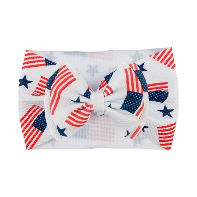 Bentita lata cu funda si imprimeu - model 19 mdh14-19-cd3