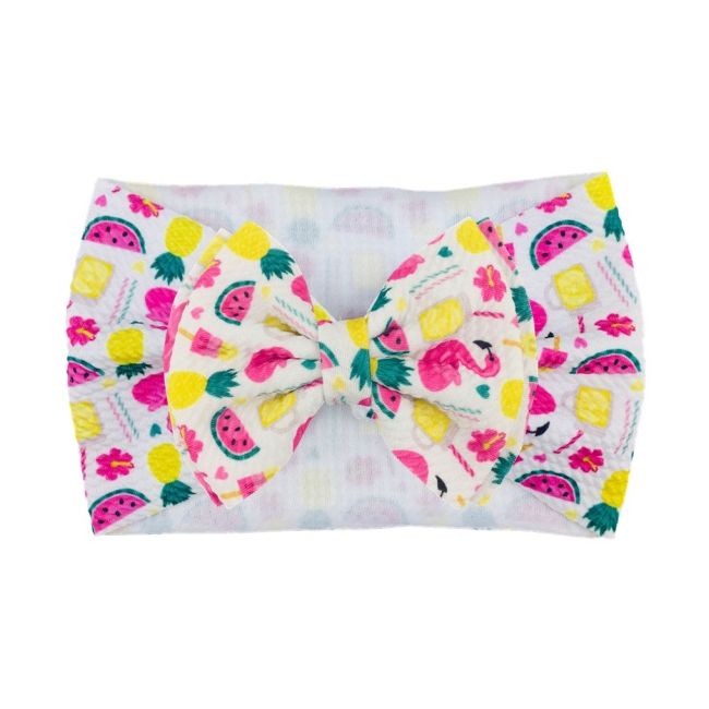Bentita lata cu funda si imprimeu - model 7 mdh14-7-cd3