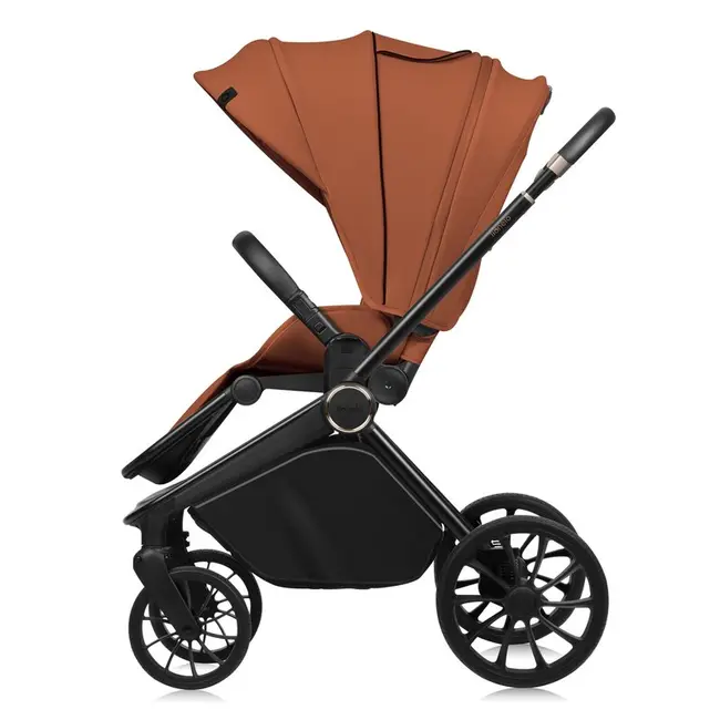 Carucior 2 in 1, Lionelo, Mika Plus, Cadru din aluminiu, Cu landou intarit si salteluta moale, Reversibil, Cu sistem de ventilatie 3D, Cu accesorii, Pana la 22 kg, Conform cu EN1888-1 EN1888-2, EN1466, Maro BYNLO-MIKA_PLUS_2IN1_BROWN_RUST