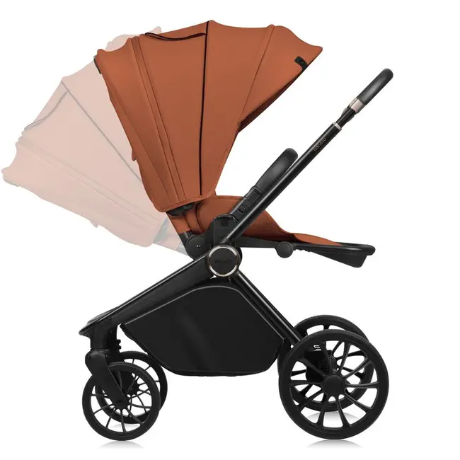 Carucior 2 in 1, Lionelo, Mika Plus, Cadru din aluminiu, Cu landou intarit si salteluta moale, Reversibil, Cu sistem de ventilatie 3D, Cu accesorii, Pana la 22 kg, Conform cu EN1888-1 EN1888-2, EN1466, Maro BYNLO-MIKA_PLUS_2IN1_BROWN_RUST