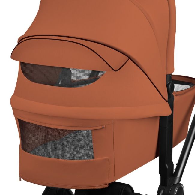Carucior 2 in 1, Lionelo, Mika Plus, Cadru din aluminiu, Cu landou intarit si salteluta moale, Reversibil, Cu sistem de ventilatie 3D, Cu accesorii, Pana la 22 kg, Conform cu EN1888-1 EN1888-2, EN1466, Maro BYNLO-MIKA_PLUS_2IN1_BROWN_RUST