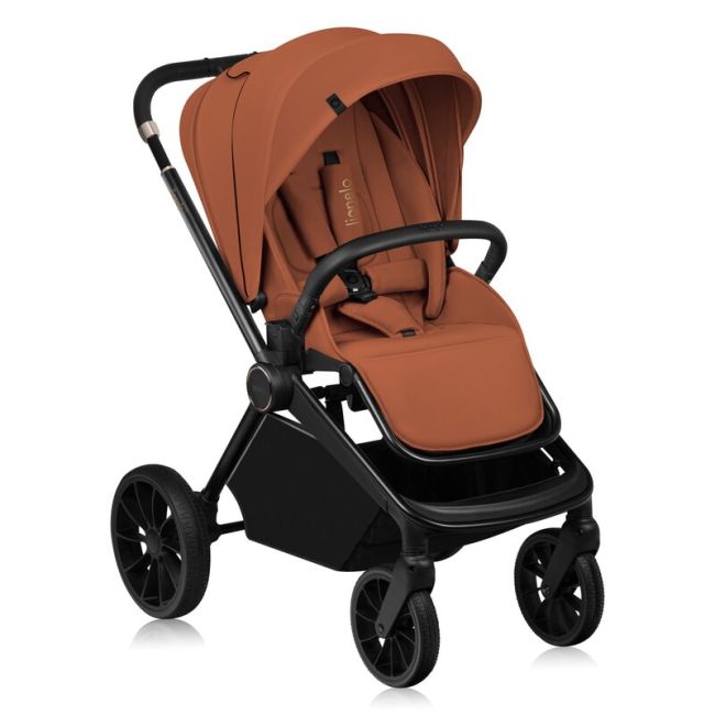 Carucior 2 in 1, Lionelo, Mika Plus, Cadru din aluminiu, Cu landou intarit si salteluta moale, Reversibil, Cu sistem de ventilatie 3D, Cu accesorii, Pana la 22 kg, Conform cu EN1888-1 EN1888-2, EN1466, Maro BYNLO-MIKA_PLUS_2IN1_BROWN_RUST