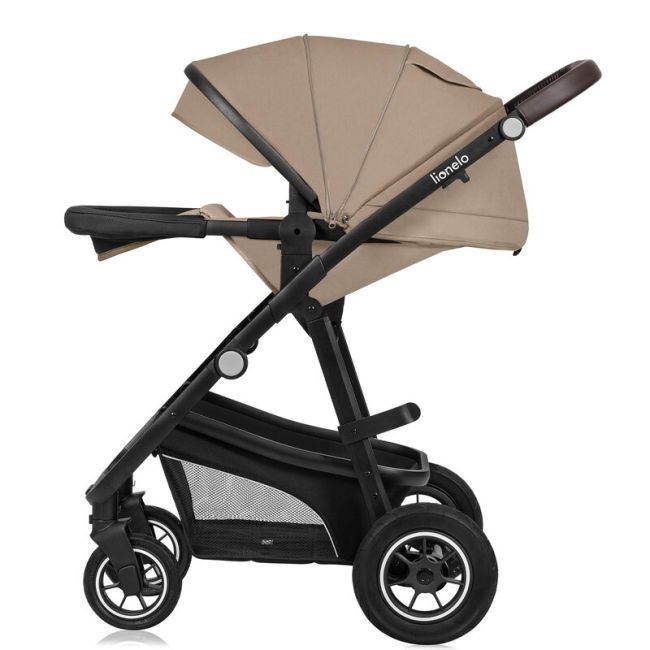 Carucior 3 in 1, Lionelo, Bianka, Transformabil, Cadru aluminiu, Cu landou si salteluta moale, Cu scoica auto testata ADAC, Cu multiple accesorii, Sustine 22 kg, 0 luni+, EN1466:2014+AC:2015, EN1888, Bej BYNLO-BIANKA_3IN1_BEIGE_SAND