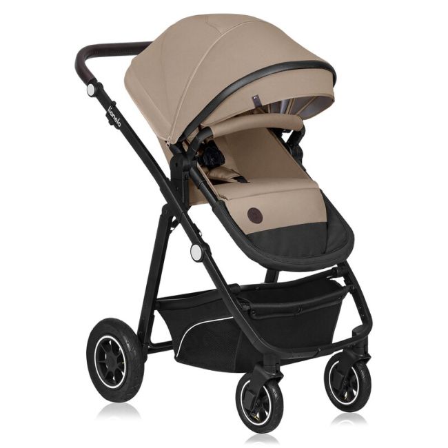 Carucior 3 in 1, Lionelo, Bianka, Transformabil, Cadru aluminiu, Cu landou si salteluta moale, Cu scoica auto testata ADAC, Cu multiple accesorii, Sustine 22 kg, 0 luni+, EN1466:2014+AC:2015, EN1888, Bej BYNLO-BIANKA_3IN1_BEIGE_SAND