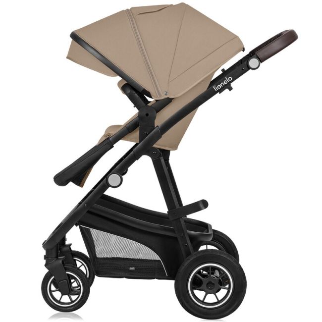 Carucior 3 in 1, Lionelo, Bianka, Transformabil, Cadru aluminiu, Cu landou si salteluta moale, Cu scoica auto testata ADAC, Cu multiple accesorii, Sustine 22 kg, 0 luni+, EN1466:2014+AC:2015, EN1888, Bej BYNLO-BIANKA_3IN1_BEIGE_SAND