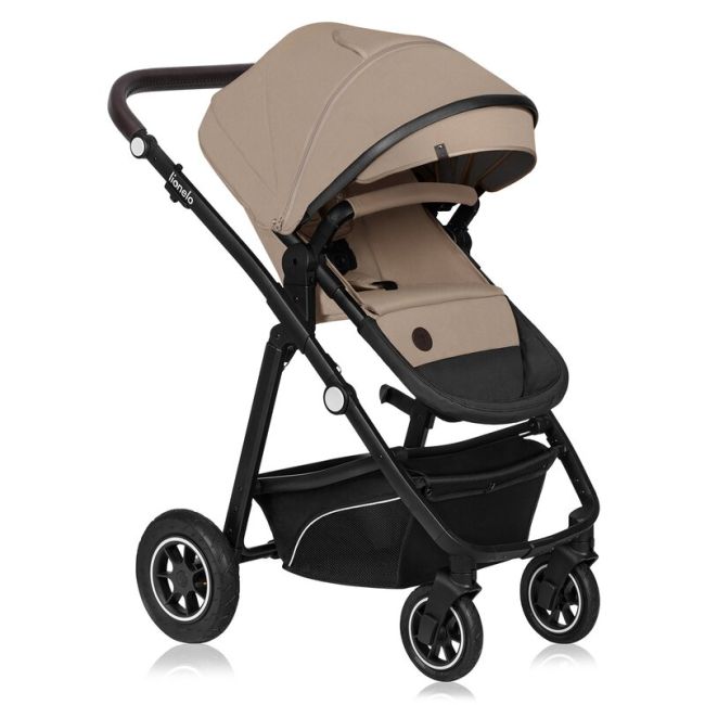 Carucior 3 in 1, Lionelo, Bianka, Transformabil, Cadru aluminiu, Cu landou si salteluta moale, Cu scoica auto testata ADAC, Cu multiple accesorii, Sustine 22 kg, 0 luni+, EN1466:2014+AC:2015, EN1888, Bej BYNLO-BIANKA_3IN1_BEIGE_SAND