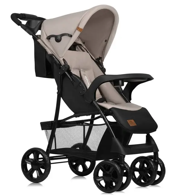 Carucior sport, Lionelo, Emma Plus, Cu tavita, 2 Suporturi pentru pahar, Geanta accesorii, Conform cu standardul european de securitate EN1888-1, Bej BYNLO-EMMA PLUS_BEIGE_LATTE