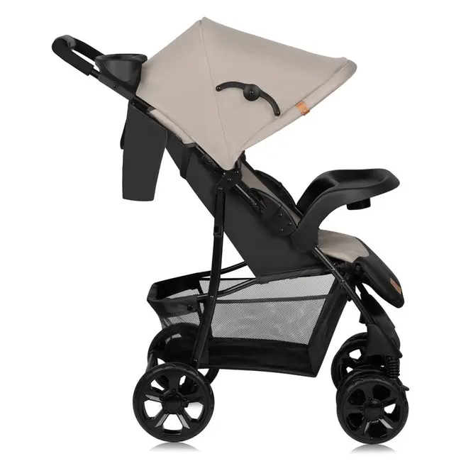 Carucior sport, Lionelo, Emma Plus, Cu tavita, 2 Suporturi pentru pahar, Geanta accesorii, Conform cu standardul european de securitate EN1888-1, Bej BYNLO-EMMA PLUS_BEIGE_LATTE