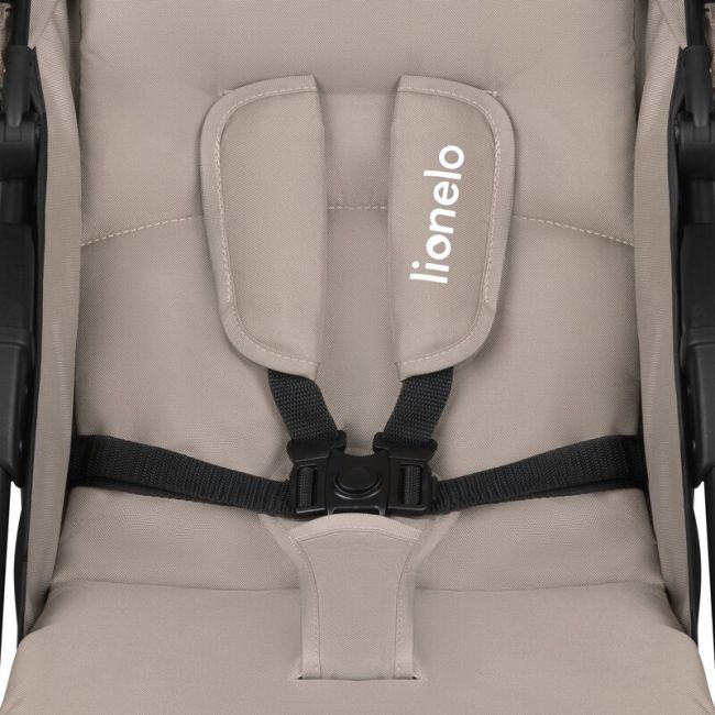 Carucior sport, Lionelo, Emma Plus, Cu tavita, 2 Suporturi pentru pahar, Geanta accesorii, Conform cu standardul european de securitate EN1888-1, Bej BYNLO-EMMA PLUS_BEIGE_LATTE