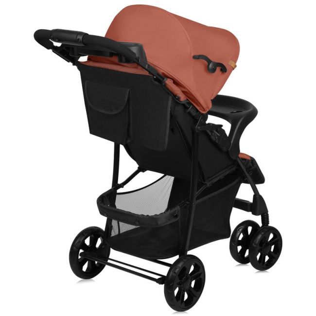 Carucior sport, Lionelo, Emma Plus, Cu tavita, 2 Suporturi pentru pahar, Geanta accesorii, Conform cu standardul european de securitate EN1888-1, Roz BYNLO-EMMA PLUS_CORAL_PINK