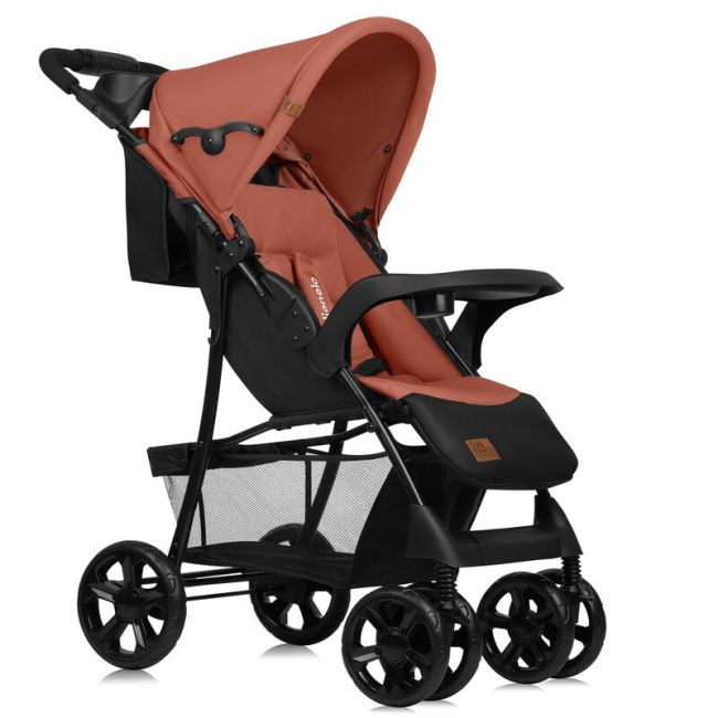 Carucior sport, Lionelo, Emma Plus, Cu tavita, 2 Suporturi pentru pahar, Geanta accesorii, Conform cu standardul european de securitate EN1888-1, Roz BYNLO-EMMA PLUS_CORAL_PINK
