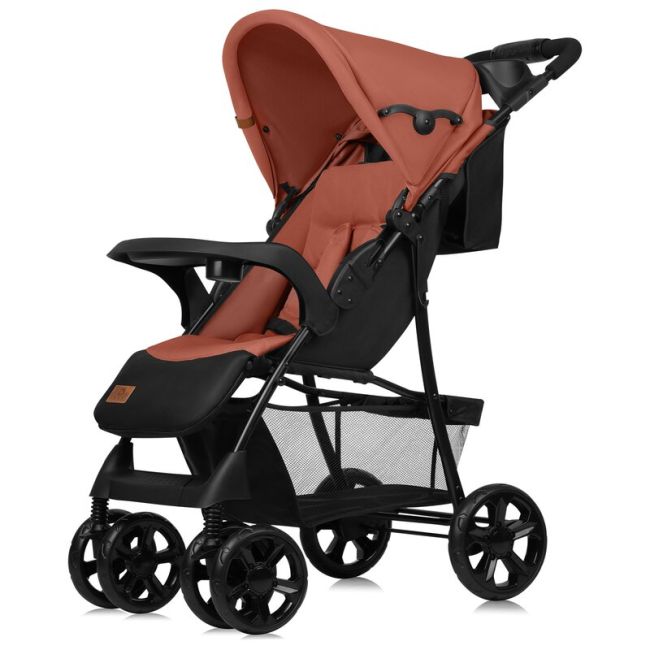 Carucior sport, Lionelo, Emma Plus, Cu tavita, 2 Suporturi pentru pahar, Geanta accesorii, Conform cu standardul european de securitate EN1888-1, Roz BYNLO-EMMA PLUS_CORAL_PINK