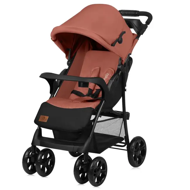 Carucior sport, Lionelo, Emma Plus, Cu tavita, 2 Suporturi pentru pahar, Geanta accesorii, Conform cu standardul european de securitate EN1888-1, Roz BYNLO-EMMA PLUS_CORAL_PINK