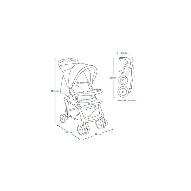 Carucior sport, Lionelo, Emma Plus, Cu tavita, 2 Suporturi pentru pahar, Geanta accesorii, Conform cu standardul european de securitate EN1888-1, Roz BYNLO-EMMA PLUS_CORAL_PINK