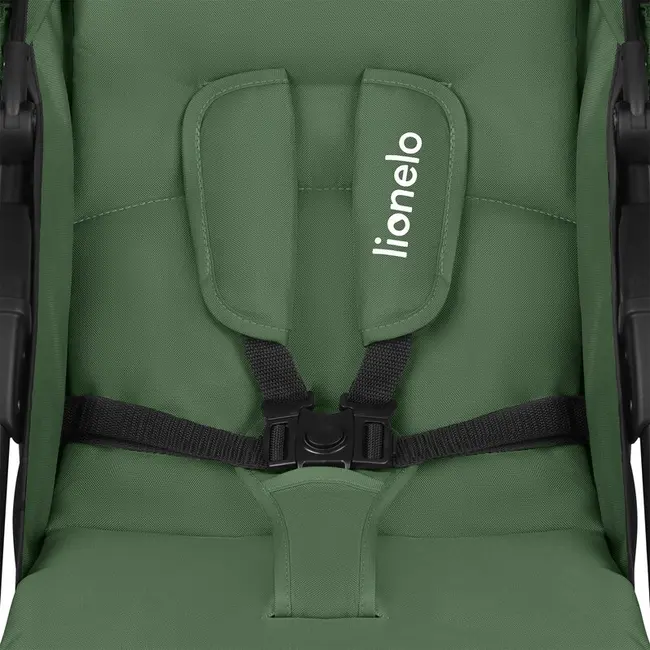 Carucior sport, Lionelo, Emma Plus, Cu tavita, 2 Suporturi pentru pahar, Geanta accesorii, Conform cu standardul european de securitate EN1888-1, Verde BYNLO-EMMA PLUS_GREEN_EMERALD