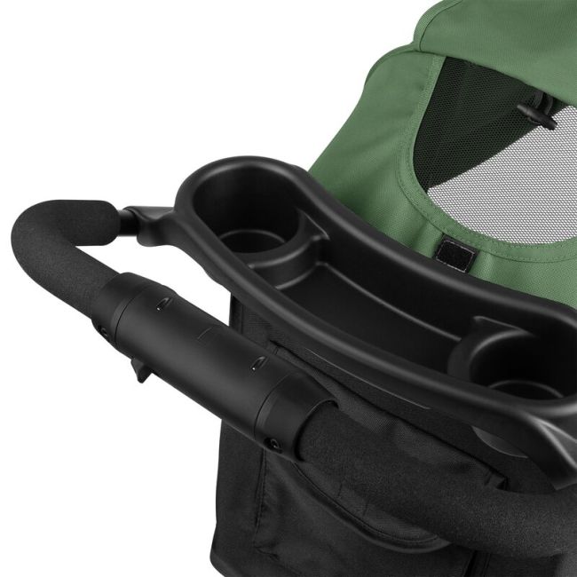 Carucior sport, Lionelo, Emma Plus, Cu tavita, 2 Suporturi pentru pahar, Geanta accesorii, Conform cu standardul european de securitate EN1888-1, Verde BYNLO-EMMA PLUS_GREEN_EMERALD