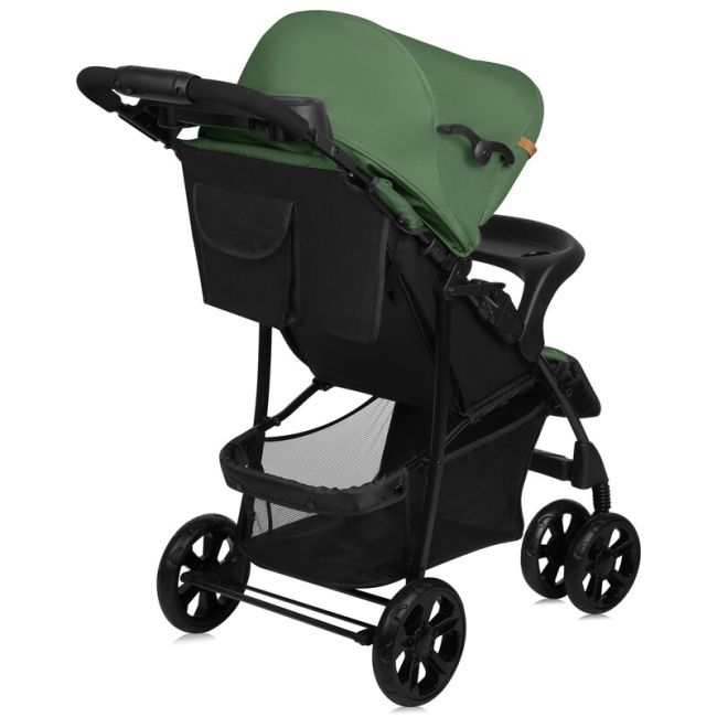 Carucior sport, Lionelo, Emma Plus, Cu tavita, 2 Suporturi pentru pahar, Geanta accesorii, Conform cu standardul european de securitate EN1888-1, Verde BYNLO-EMMA PLUS_GREEN_EMERALD