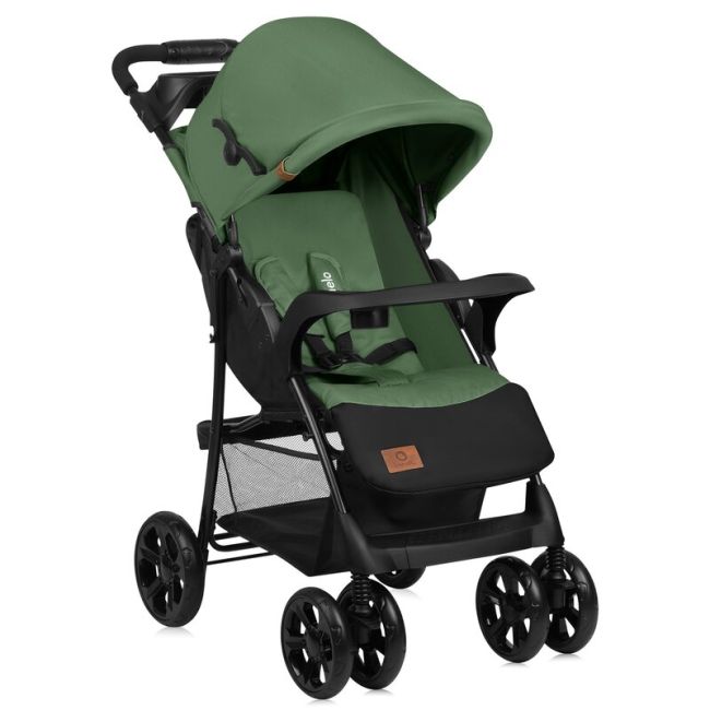 Carucior sport, Lionelo, Emma Plus, Cu tavita, 2 Suporturi pentru pahar, Geanta accesorii, Conform cu standardul european de securitate EN1888-1, Verde BYNLO-EMMA PLUS_GREEN_EMERALD