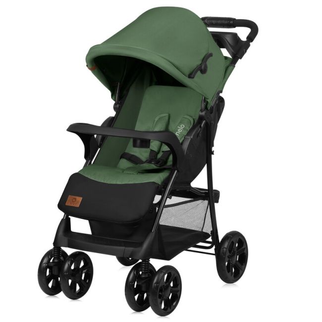 Carucior sport, Lionelo, Emma Plus, Cu tavita, 2 Suporturi pentru pahar, Geanta accesorii, Conform cu standardul european de securitate EN1888-1, Verde BYNLO-EMMA PLUS_GREEN_EMERALD