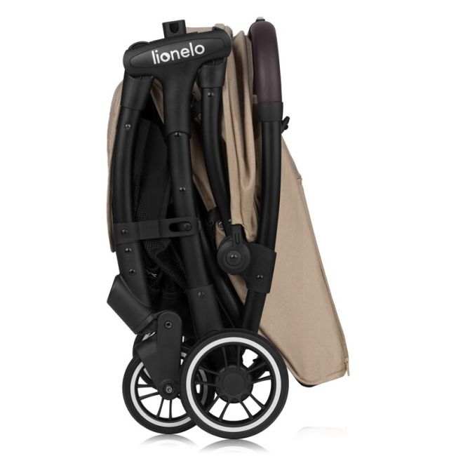 Carucior sport, Lionelo, Julie One, De la nastere, Greutate redusa, Cu accesorii, Cadru din aluminiu, 0-22 kg, Pliere compacta pentru avion, Conform cu standardele europene de securitate EN1888-1 si EN1888-2, Bej BYNLO-JULIE_ONE_BEIGE_SAND