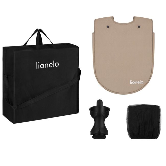 Carucior sport, Lionelo, Julie One, De la nastere, Greutate redusa, Cu accesorii, Cadru din aluminiu, 0-22 kg, Pliere compacta pentru avion, Conform cu standardele europene de securitate EN1888-1 si EN1888-2, Bej BYNLO-JULIE_ONE_BEIGE_SAND