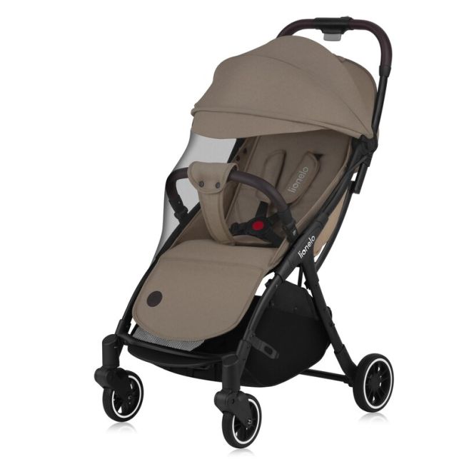 Carucior sport, Lionelo, Julie One, De la nastere, Greutate redusa, Cu accesorii, Cadru din aluminiu, 0-22 kg, Pliere compacta pentru avion, Conform cu standardele europene de securitate EN1888-1 si EN1888-2, Bej BYNLO-JULIE_ONE_BEIGE_SAND